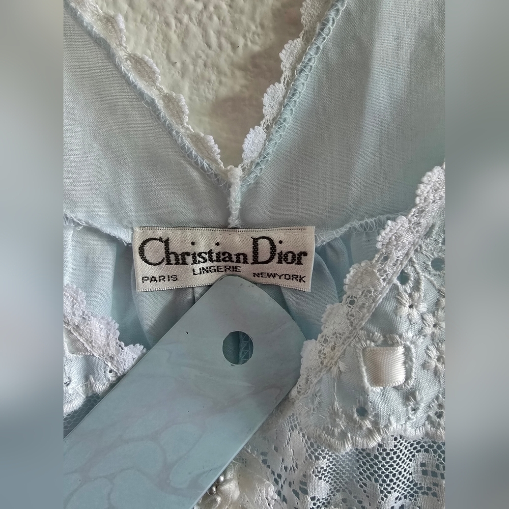 Dior Blue Smocked Halter Pajama - Picture 2 of 13